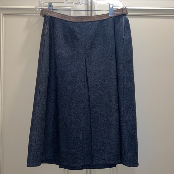 Hermès Vintage Rare 1970’s Grey Wool Skirt Sz 26 - Picture 2 of 7